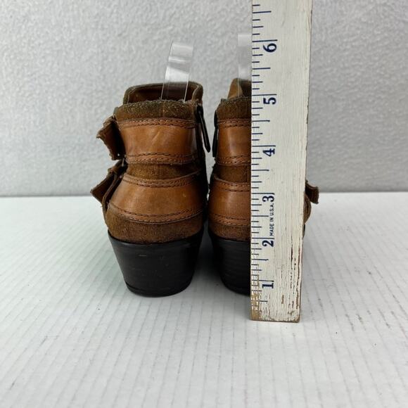 Sam Edelman Boots Womens 7 M Pippen Suede Brown Ankle Double Buckle Detail - Picture 9 of 14